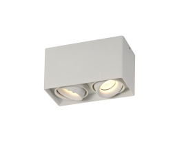 D0475  Stom Adjustable Spotlight 2 Light Sand White
